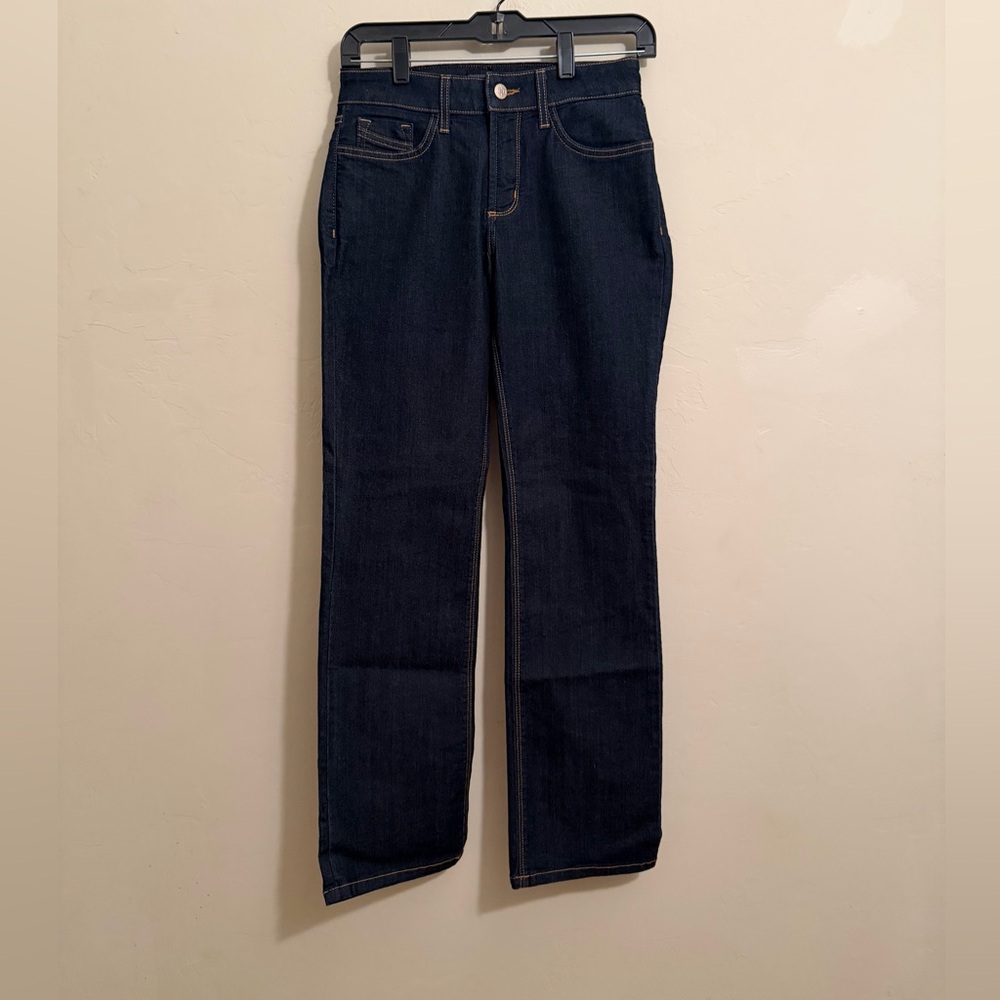 NYDJ Marlyn straight dark wash jeans size 2p - Picture 1 of 8